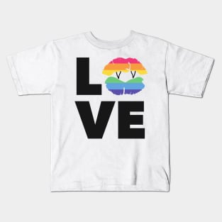 Love Pride Diversity Vampire Kiss Kids T-Shirt